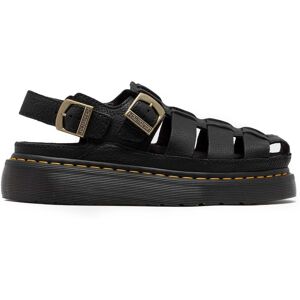 Dr. Martens Wrenlie Grizzly Leather Unisex Slingbacks Sandals - Black - Size:UK 4 Dr. Martens Wrenlie Grizzly Leather Unisex Slingbacks Sandals - Black - Size:UK 4