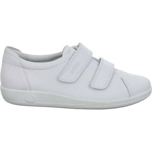 Ecco Soft 2.0 206513 Leather Women's Hook and loop Shoes - Bright White - Size:UK 6 Ecco Soft 2.0 206513 Leather Women's Hook and loop Shoes - Bright White - Size:UK 6