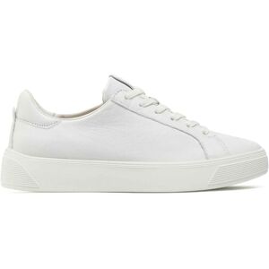 Ecco Street Tray 291143 Leather Women's Lace Up Trainers - White - Size:UK 7.5 Ecco Street Tray 291143 Leather Women's Lace Up Trainers - White - Size:UK 7.5