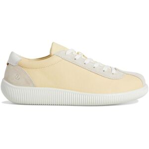 Ecco Soft Zero Leather Women's Lace Up Trainers - Straw Limestone - Size:UK 5-5.5 Ecco Soft Zero Leather Women's Lace Up Trainers - Straw Limestone - Size:UK 5-5.5