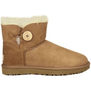 Ugg Mini Bailey Button II Suede Women's Ankle Boots - Chestnut - Size:UK 7 Ugg Mini Bailey Button II Suede Women's Ankle Boots - Chestnut - Size:UK 7