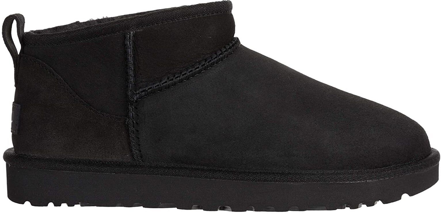 Ugg Classic Ultra Mini Suede Women's Ankle Boots - Black - Size:UK 5