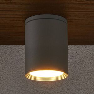 Lucande Minna Outdoor Ceiling Light - IP54, Cylindrical, Silver Lucande Minna Outdoor Ceiling Light - IP54, Cylindrical, Silver