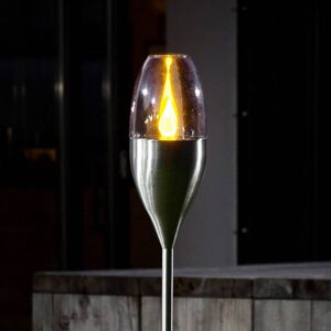 Lindby Jari Solar Garden Lamp - Stainless Steel Modern Outdoor Light Lindby Jari Solar Garden Lamp - Stainless Steel Modern Outdoor Light