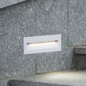 Lucande LED recessed wall light Loya, 23 x 8 cm, white, IP54 Loya, White / opal, Aluminium, Modern, Outdoor Wall Light Lucande LED recessed wall light Loya, 23 x 8 cm, white, IP54 Loya, White / opal, Aluminium, Modern, Outdoor Wall Light