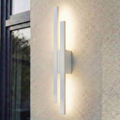LED Outdoor Wall Light Sakari Lindby, White / opal, Aluminium, Modern, Outdoor Wall Light LED Outdoor Wall Light Sakari Lindby, White / opal, Aluminium, Modern, Outdoor Wall Light