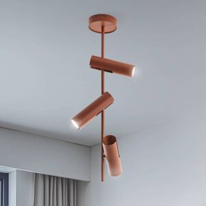 Leda 3 downlight, brick red, 3-bulb, steel, height 76 cm SIGMA, dimmable, Red, Living / Dining Room, metal, Modern, Ceiling Light Leda 3 downlight, brick red, 3-bulb, steel, height 76 cm SIGMA, dimmable, Red, Living / Dining Room, metal, Modern, Ceiling Light