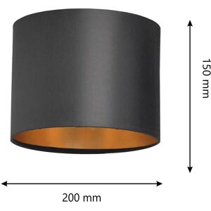 Alba lampshade, Ø 20 cm, E27, black/gold HELAM, Black, Living / Dining Room, Textile / fabric / silk Alba lampshade, Ø 20 cm, E27, black/gold HELAM, Black, Living / Dining Room, Textile / fabric / silk