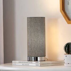 Table Lamp Ronja Lindby, dimmable, Alu / grey / zinc, Bedroom, Textile / fabric / silk, Modern, Table Lamp Table Lamp Ronja Lindby, dimmable, Alu / grey / zinc, Bedroom, Textile / fabric / silk, Modern, Table Lamp