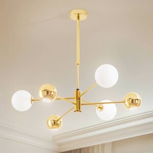 Glass Pendant Light Moka Jupiter, dimmable, Brass / gold, Living / Dining Room, metal, Modern, Ceiling Light Glass Pendant Light Moka Jupiter, dimmable, Brass / gold, Living / Dining Room, metal, Modern, Ceiling Light