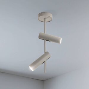 Leda 2 downlight, taupe, 2-bulb, steel, GU10, height 55 cm SIGMA, dimmable, Cream / amber, Living / Dining Room, metal, Modern, Ceiling Light Leda 2 downlight, taupe, 2-bulb, steel, GU10, height 55 cm SIGMA, dimmable, Cream / amber, Living / Dining Room, metal, Modern, Ceiling Light