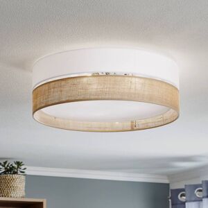 TK Lighting Linobianco 45cm Ceiling Light White Brown E27 TK Lighting Linobianco 45cm Ceiling Light White Brown E27
