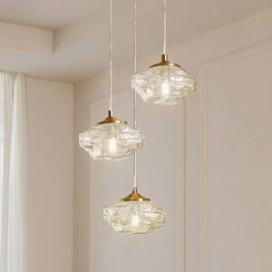Glass Pendant Light Piatra Lindby, dimmable, Cream / amber, Living / Dining Room, Glass, Modern, Ceiling Light Glass Pendant Light Piatra Lindby, dimmable, Cream / amber, Living / Dining Room, Glass, Modern, Ceiling Light