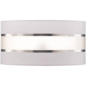 Helen lampshade E27 Ø40/height 20cm white/silver HELAM, White / opal, Textile / fabric / silk Helen lampshade E27 Ø40/height 20cm white/silver HELAM, White / opal, Textile / fabric / silk