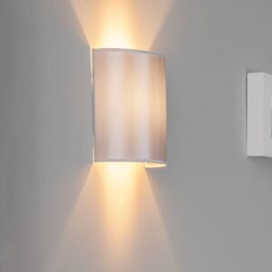 Wall Light Satin Euluna, dimmable, Alu / grey / zinc, Living / Dining Room, Textile / fabric / silk, Wall Light Wall Light Satin Euluna, dimmable, Alu / grey / zinc, Living / Dining Room, Textile / fabric / silk, Wall Light