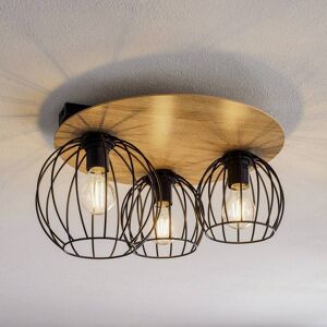 Euluna Sigma Malin - Round Wooden Ceiling Light with 3 Bulbs Euluna Sigma Malin - Round Wooden Ceiling Light with 3 Bulbs