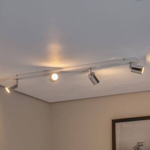 Tune II ceiling lamp, white/chrome, metal, 4-bulb, elongated HELAM, White / opal, Living / Dining Room, metal, Modern, Ceiling Light Tune II ceiling lamp, white/chrome, metal, 4-bulb, elongated HELAM, White / opal, Living / Dining Room, metal, Modern, Ceiling Light