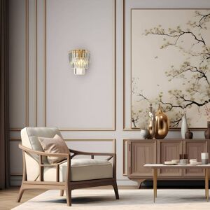 Crystal Wall Light Milano Milagro Lighting, Brass / gold, Living / Dining Room, Glass, Wall Light Crystal Wall Light Milano Milagro Lighting, Brass / gold, Living / Dining Room, Glass, Wall Light