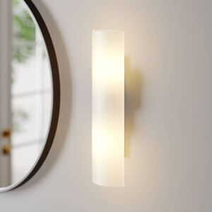 Lindby Ophelia Wall Lamp - Modern White Glass Passage Light Lindby Ophelia Wall Lamp - Modern White Glass Passage Light