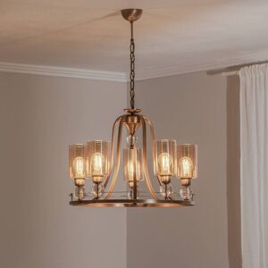 Chandelier Jadina Avonni, dimmable, Bronze / antique brass, Living / Dining Room, metal, Ceiling Light Chandelier Jadina Avonni, dimmable, Bronze / antique brass, Living / Dining Room, metal, Ceiling Light