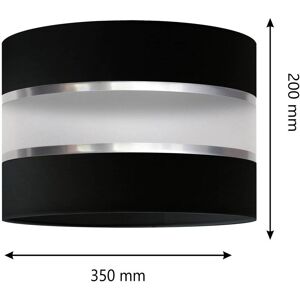 Lampshade Helen E27 Ø35/Height 20cm black/silver HELAM, Black, Living / Dining Room, Textile / fabric / silk Lampshade Helen E27 Ø35/Height 20cm black/silver HELAM, Black, Living / Dining Room, Textile / fabric / silk