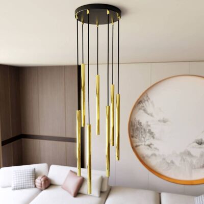 EMIBIG Selter 7-Light Gold Pendant - Pendant Light EMIBIG Selter 7-Light Gold Pendant - Pendant Light