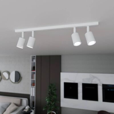 Edison LED Ceiling Spotlight - Adjustable 4-Head White - LED Edison LED Ceiling Spotlight - Adjustable 4-Head White - LED