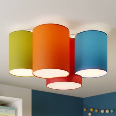TK Lighting Mona Kids Colorful Ceiling Light - Children’s Semi Flush 4xE27 TK Lighting Mona Kids Colorful Ceiling Light - Children’s Semi Flush 4xE27