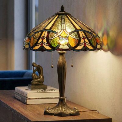 LumiLamp Tiffany Tafellamp - Tiffany Style Glass Desk Lamp LumiLamp Tiffany Tafellamp - Tiffany Style Glass Desk Lamp
