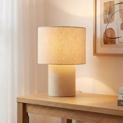 Table Lamp Elfie Lindby, Cream / amber, Living / Dining Room, Textile / fabric / silk, Scandinavian, Table Lamp Table Lamp Elfie Lindby, Cream / amber, Living / Dining Room, Textile / fabric / silk, Scandinavian, Table Lamp