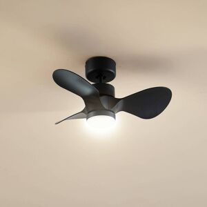 Lindby LED ceiling fan Enon, black, DC motor, quiet Enon Lindby, dimmable, Black, Living / Dining Room, metal, Modern, Ceiling Fans with Lighting Lindby LED ceiling fan Enon, black, DC motor, quiet Enon Lindby, dimmable, Black, Living / Dining Room, metal, Modern, Ceiling Fans with Lighting