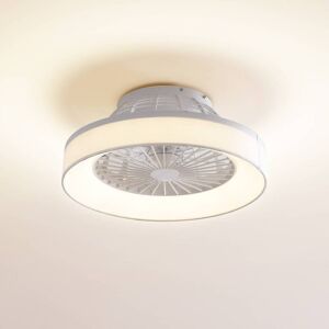 Lindby LED ceiling fan Mace, white, quiet, CCT Mace Lindby, dimmable, White / opal, Living / Dining Room, Plastic, Modern, Ceiling Fans with Lighting Lindby LED ceiling fan Mace, white, quiet, CCT Mace Lindby, dimmable, White / opal, Living / Dining Room, Plastic, Modern, Ceiling Fans with Lighting