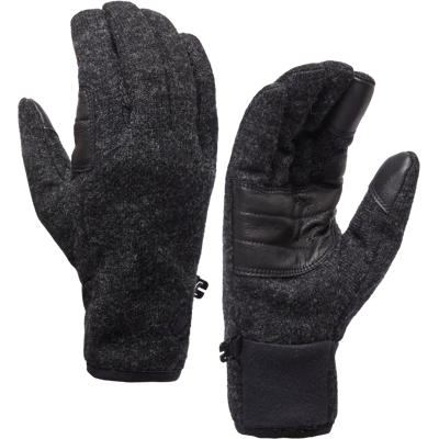 Mammut Water-repellent woolen gloves with fleece lining Passion Glove - black mélange, 11 Mammut Water-repellent woolen gloves with fleece lining Passion Glove - black mélange, 11