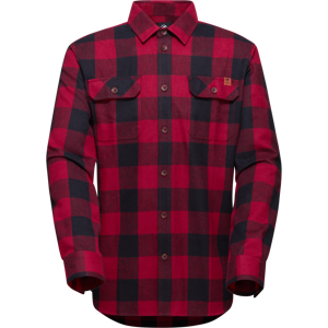Mammut Durable hemp flannel Tamaro Longsleeve Shirt Men - blood red-black, M Mammut Durable hemp flannel Tamaro Longsleeve Shirt Men - blood red-black, M