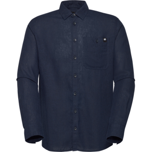 Mammut Everyday, natural fiber-blend long-sleeved shirt Alvra Summer Longsleeve Shirt Men - marine, S Mammut Everyday, natural fiber-blend long-sleeved shirt Alvra Summer Longsleeve Shirt Men - marine, S