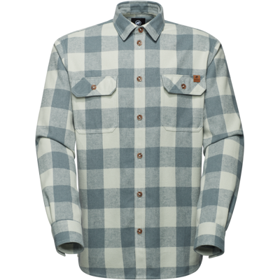 Mammut Durable hemp flannel Tamaro Longsleeve Shirt Men - silver sage-strata, XXL Mammut Durable hemp flannel Tamaro Longsleeve Shirt Men - silver sage-strata, XXL