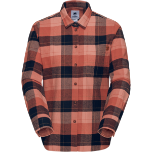 Mammut 100% organic cotton flannel Trovat Longsleeve Shirt Women - brick-black, XS Mammut 100% organic cotton flannel Trovat Longsleeve Shirt Women - brick-black, XS