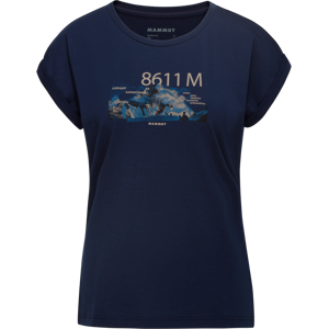 Mammut Casual tee celebrating our favorite mountains Mountain T-Shirt Women 8611m - marine, L Mammut Casual tee celebrating our favorite mountains Mountain T-Shirt Women 8611m - marine, L