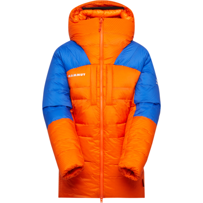 Mammut Extra-warm, durable down expedition parka Eiger Nordwand Pro Down IN Hooded Parka Women - eiger orange-eiger blue, XS Mammut Extra-warm, durable down expedition parka Eiger Nordwand Pro Down IN Hooded Parka Women - eiger orange-eiger blue, XS