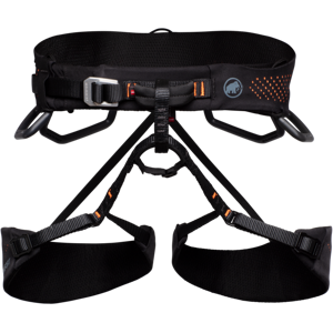 Mammut Robust and breathable climbing harness Comfort Fast Adjust Harness Men - black-safety orange, L Mammut Robust and breathable climbing harness Comfort Fast Adjust Harness Men - black-safety orange, L