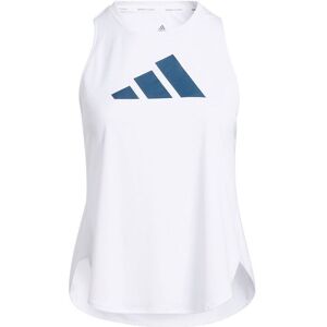 adidas - 3 Bar Logo - Womens Vest - White Blue One Size adidas - 3 Bar Logo - Womens Vest - White Blue One Size
