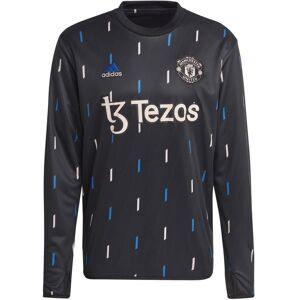 adidas - MUFC Pre WRMTOP - Mens Pullover - Black White XS adidas - MUFC Pre WRMTOP - Mens Pullover - Black White XS