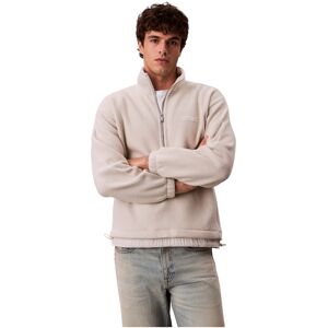 Calvin Klein - Rib Moc - Mens Fleece Pullover - Brown Black 158cm Calvin Klein - Rib Moc - Mens Fleece Pullover - Brown Black 158cm