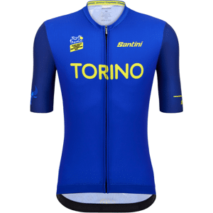 Santini - TDF S/S Torino Design 2024 - Mens Mens Jersey - Blue Brown M Santini - TDF S/S Torino Design 2024 - Mens Mens Jersey - Blue Brown M