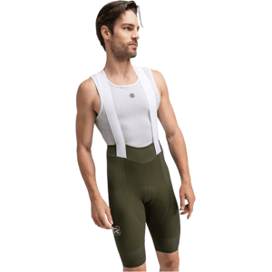 Siroko - Basil - Mens Bib Shorts - Green White One Size Siroko - Basil - Mens Bib Shorts - Green White One Size