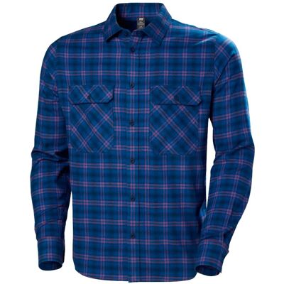 Helly Hansen - Lokka Flannel - Mens Long Sleeve Shirt - Blue Orange XL Helly Hansen - Lokka Flannel - Mens Long Sleeve Shirt - Blue Orange XL