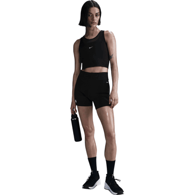 Nike - NP Sculpt Dri-Fit HR 5In GG - Womens Tight Shorts - Black Brown S Nike - NP Sculpt Dri-Fit HR 5In GG - Womens Tight Shorts - Black Brown S
