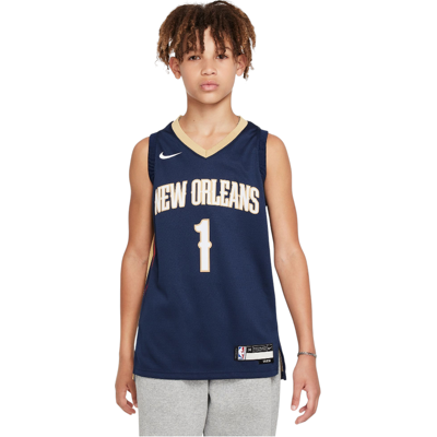 Nike - New Orleans Pelicans 2023/24 Icon Edition - Boys Vest - Blue White M Nike - New Orleans Pelicans 2023/24 Icon Edition - Boys Vest - Blue White M