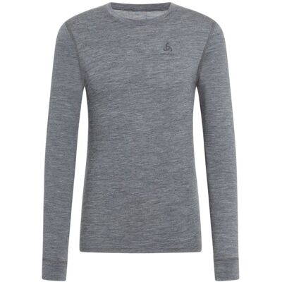 Odlo - Merino 200 - Mens Long Sleeve Baselayer Top - Grey Black L Odlo - Merino 200 - Mens Long Sleeve Baselayer Top - Grey Black L
