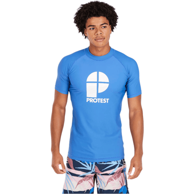 Protest - Cater - Mens Short Sleeve Rashguard - Blue XL Protest - Cater - Mens Short Sleeve Rashguard - Blue XL